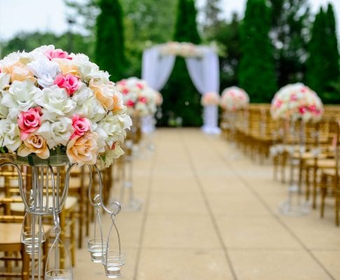 flores en una boda